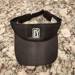 PGA Tour Men's Black Adjustable Visor Hat NWT